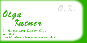 olga kutner business card